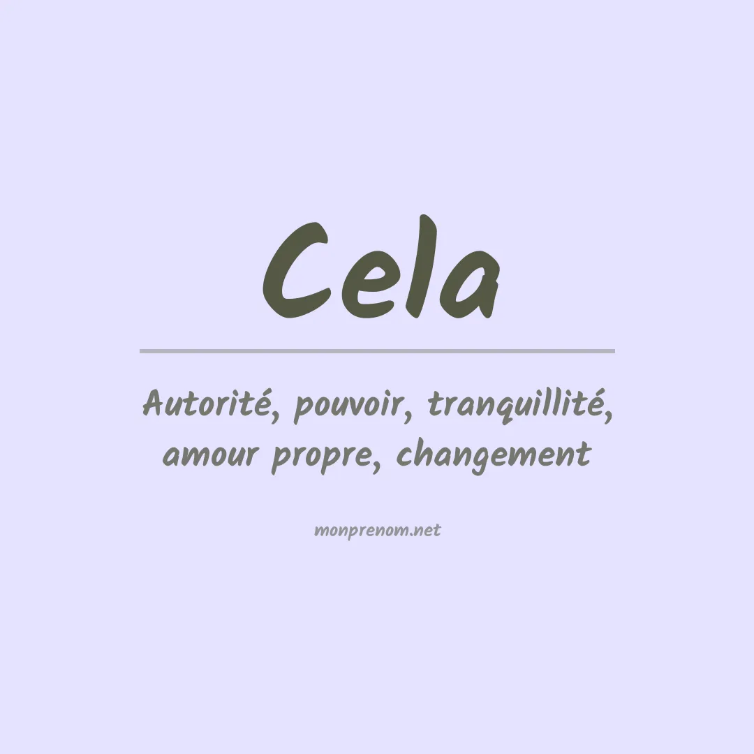 Signification du Prénom Cela