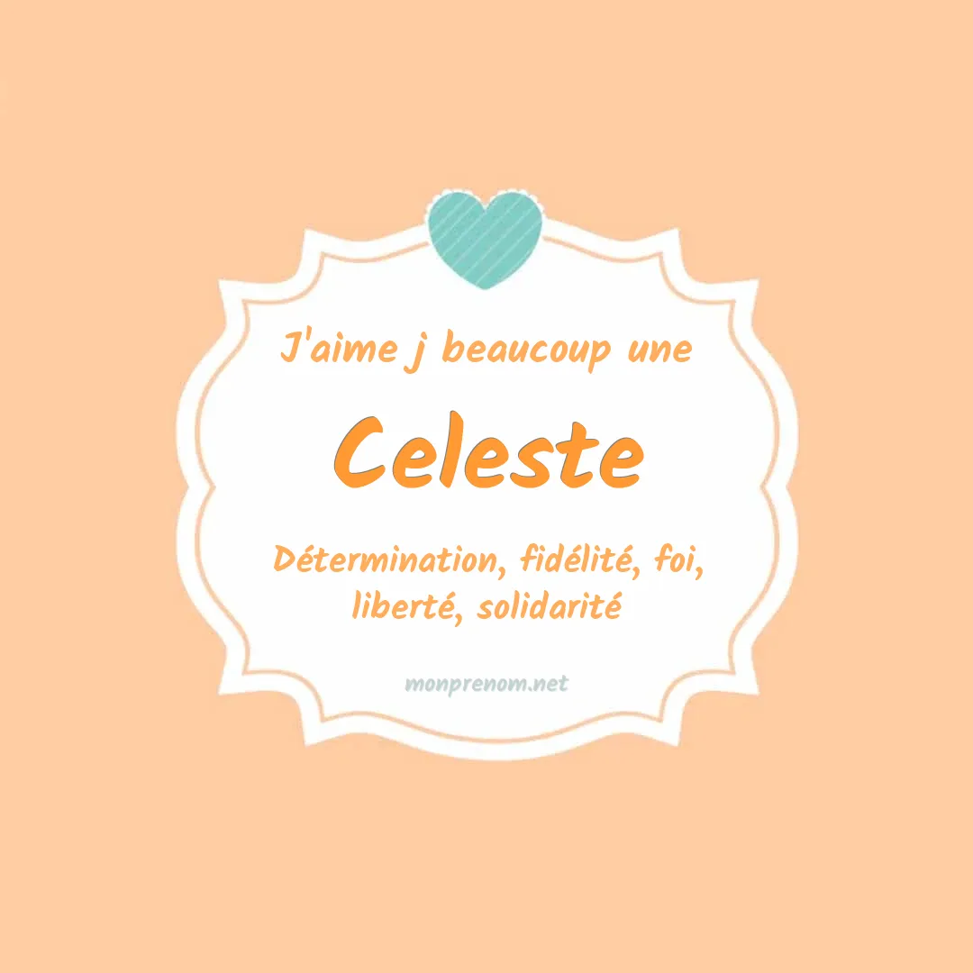 Signification du Pr nom Celeste