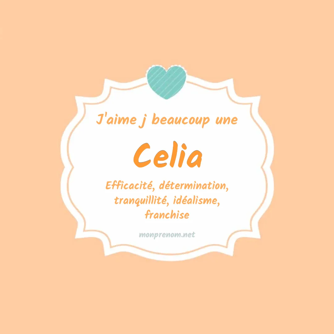 Signification du Pr nom Celia