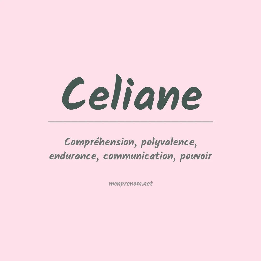 Signification du Prénom Celiane