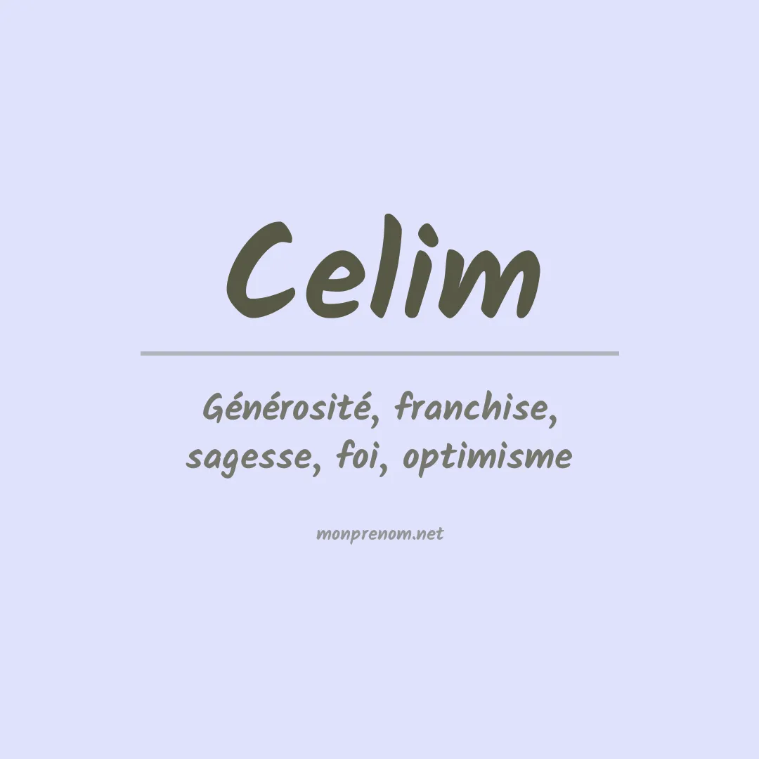 Signification du Prénom Celim