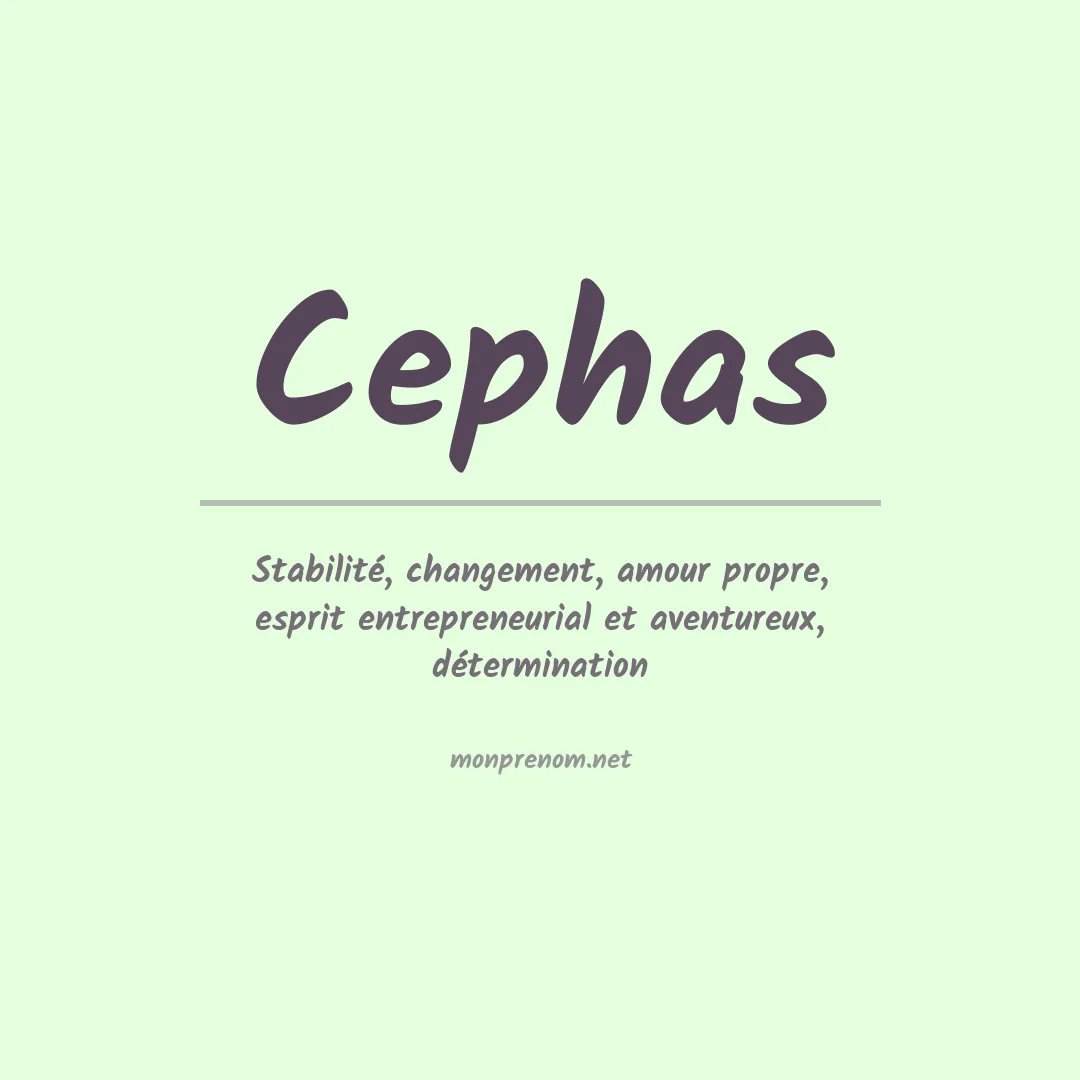 Signification du Prénom Cephas Signification du Prénom Cephas