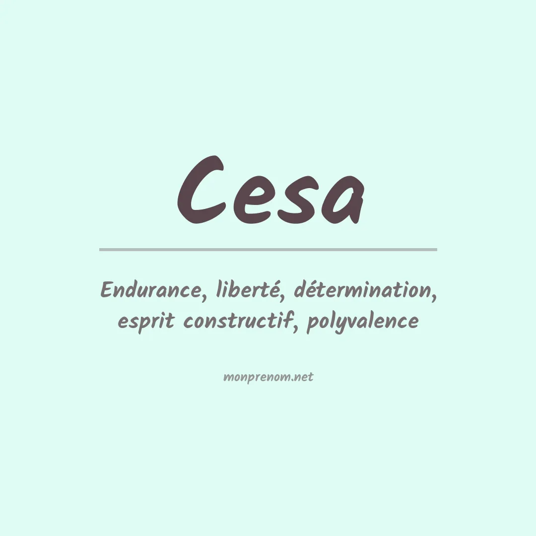 Signification du Prénom Cesa