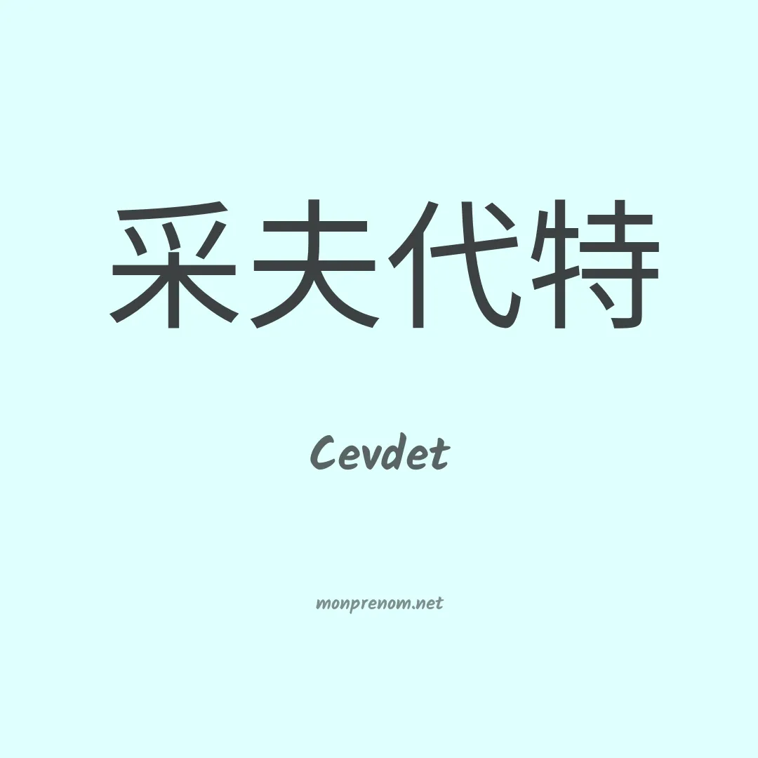 Cevdet en chino