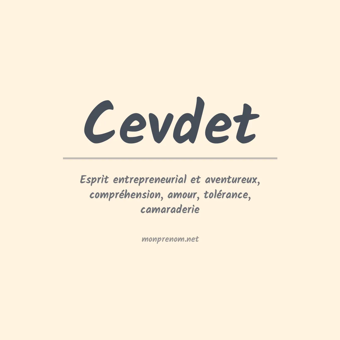 Signification du Prénom Cevdet Signification du Prénom Cevdet