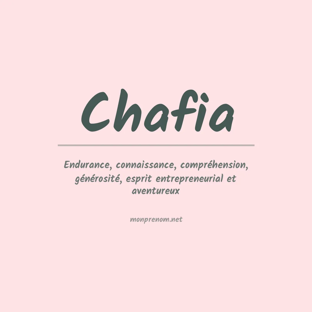 Signification du Prénom Chafia Signification du Prénom Chafia