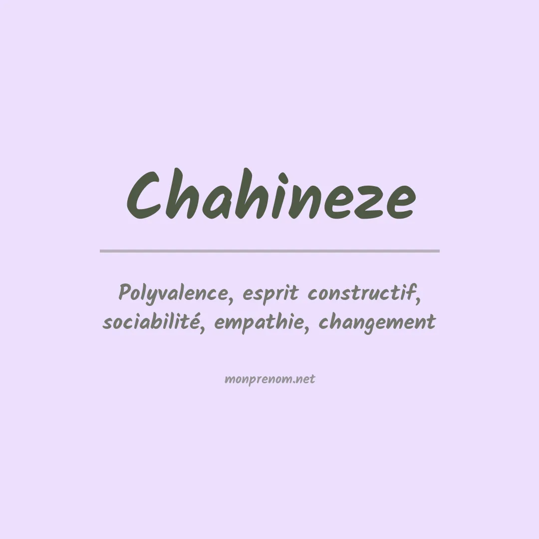 Signification du Prénom Chahineze Signification du Prénom Chahineze