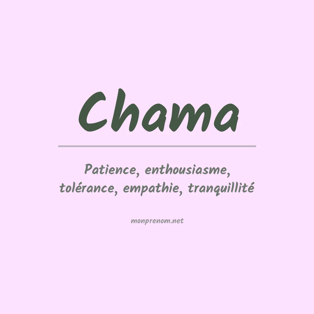 Signification du Prénom Chama Signification du Prénom Chama