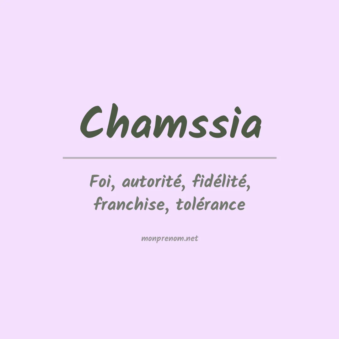 Signification du Prénom Chamssia Signification du Prénom Chamssia