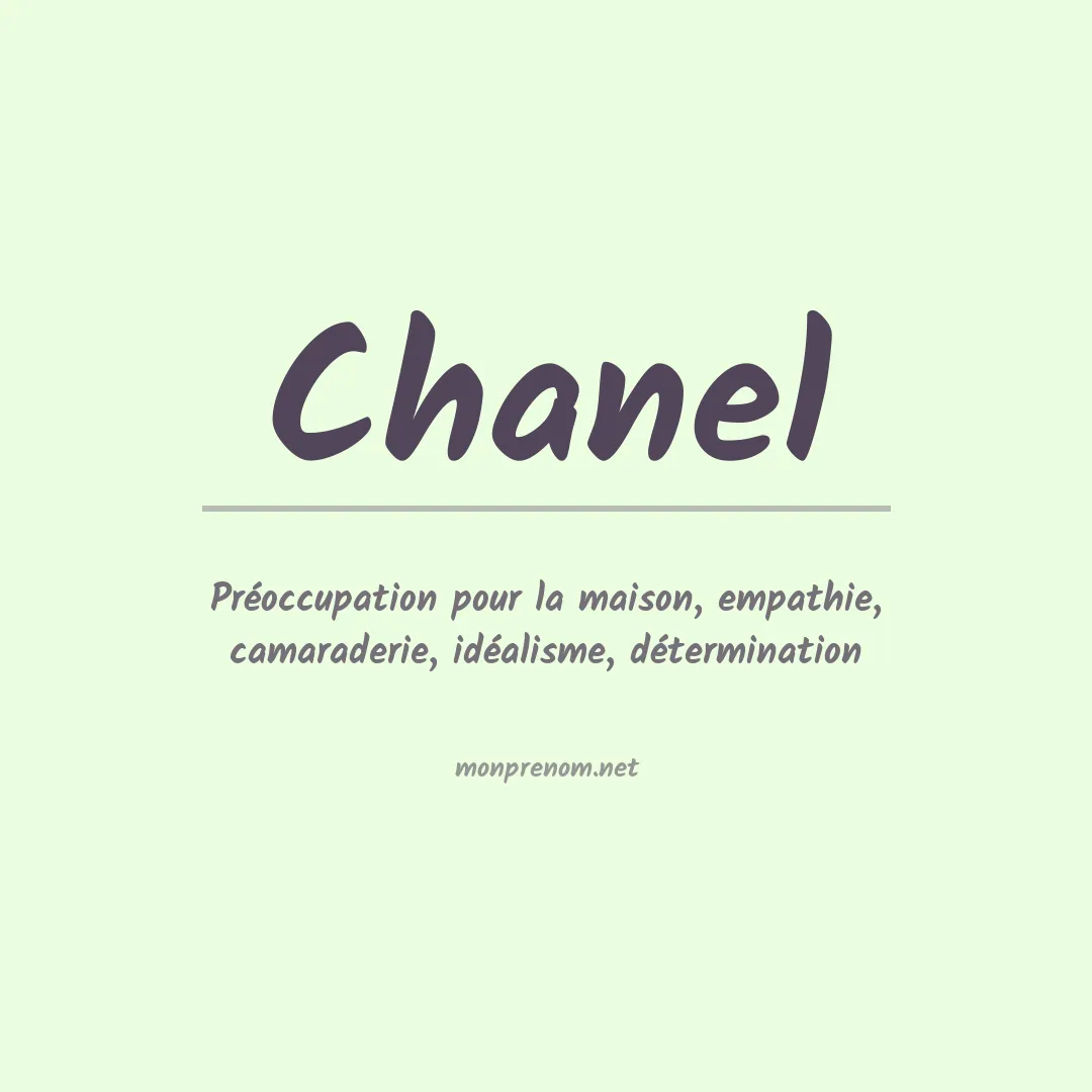 Signification du Prénom Chanel