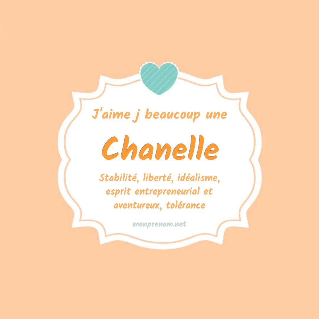 j'aime beaucoup Chanelle