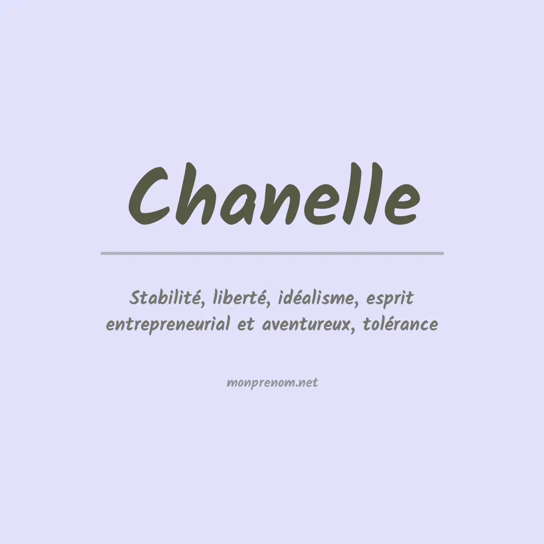 Signification du Prénom Chanelle Signification du Prénom Chanelle