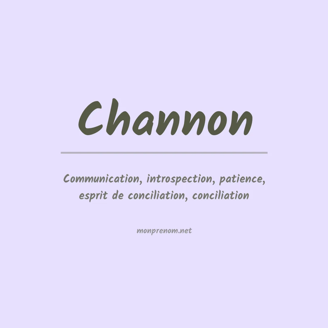 Signification du Prénom Channon