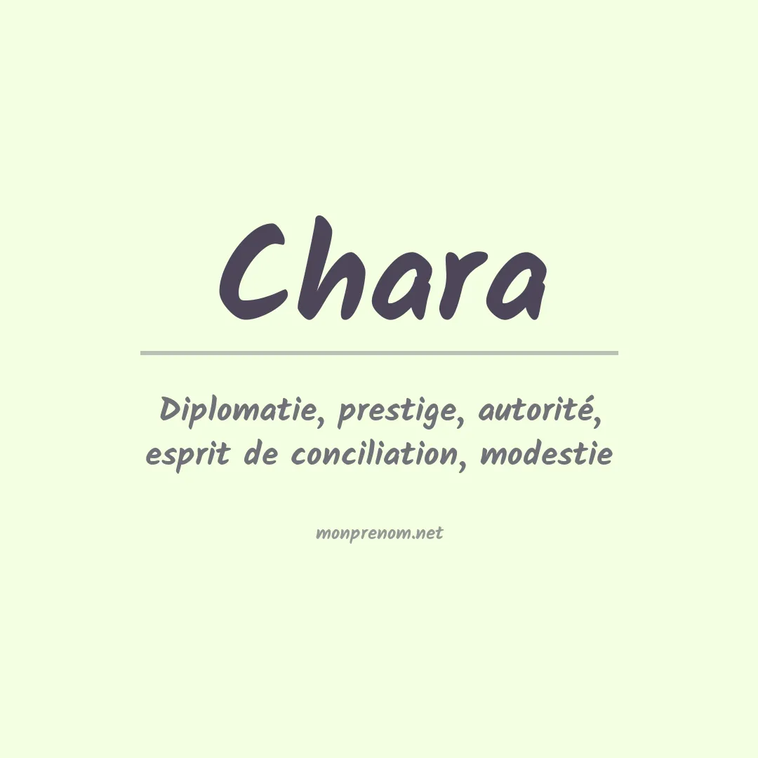 Signification du Prénom Chara Signification du Prénom Chara