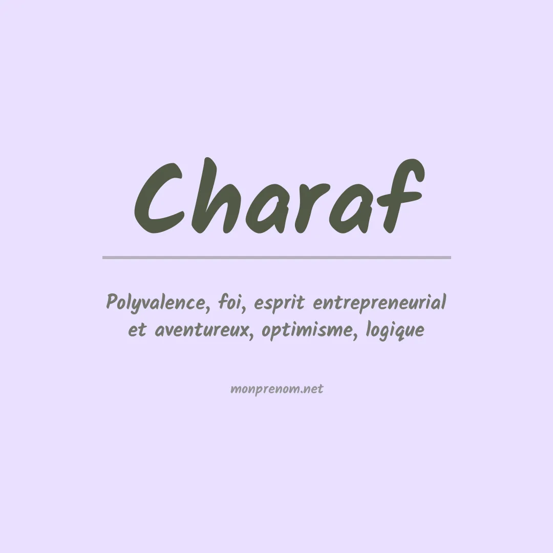 Signification du Prénom Charaf Signification du Prénom Charaf