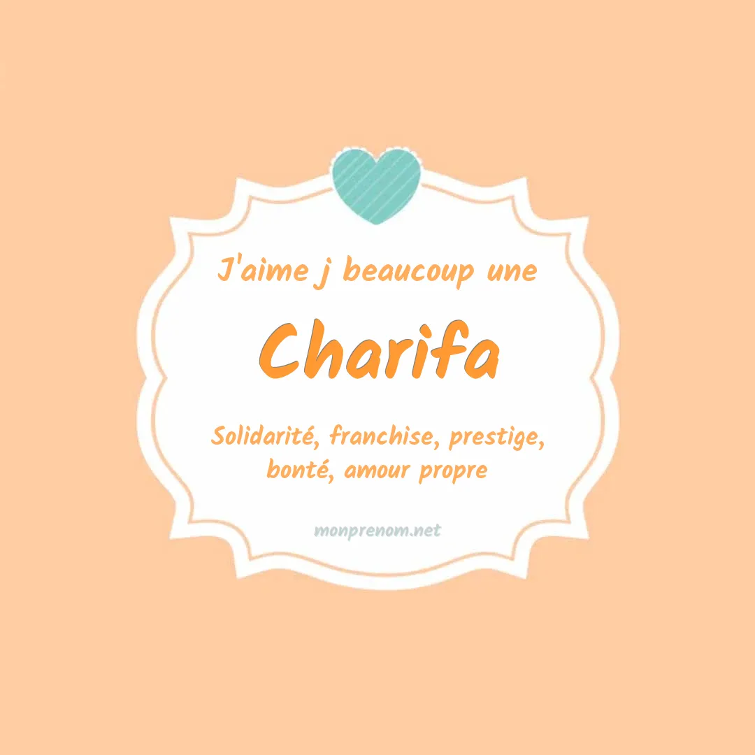 j'aime beaucoup Charifa
