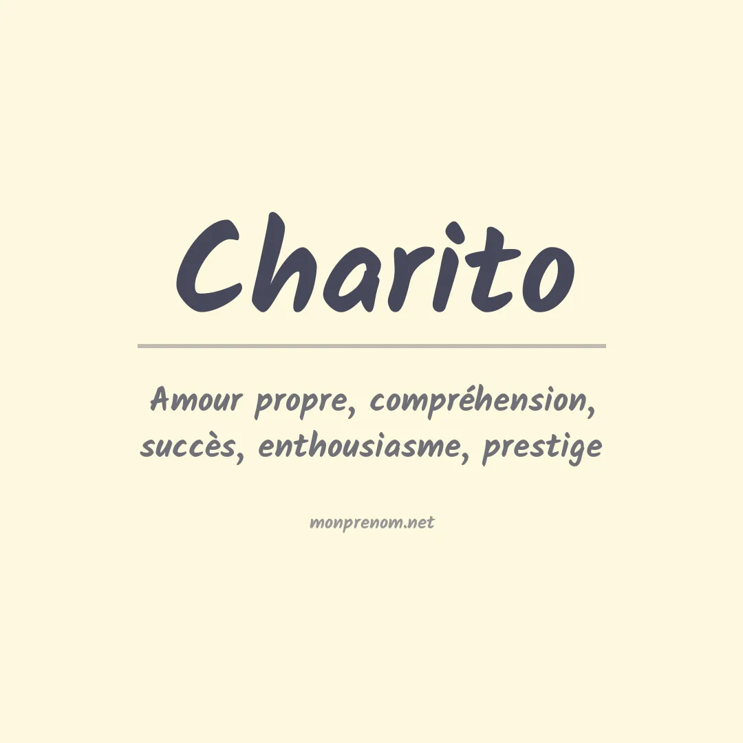 Signification du Prénom Charito