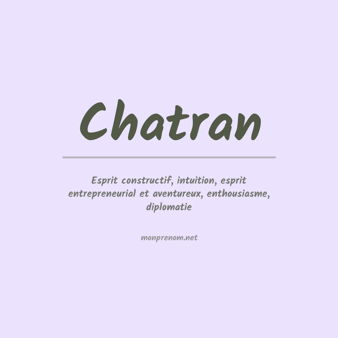 Signification du Prénom Chatran Signification du Prénom Chatran