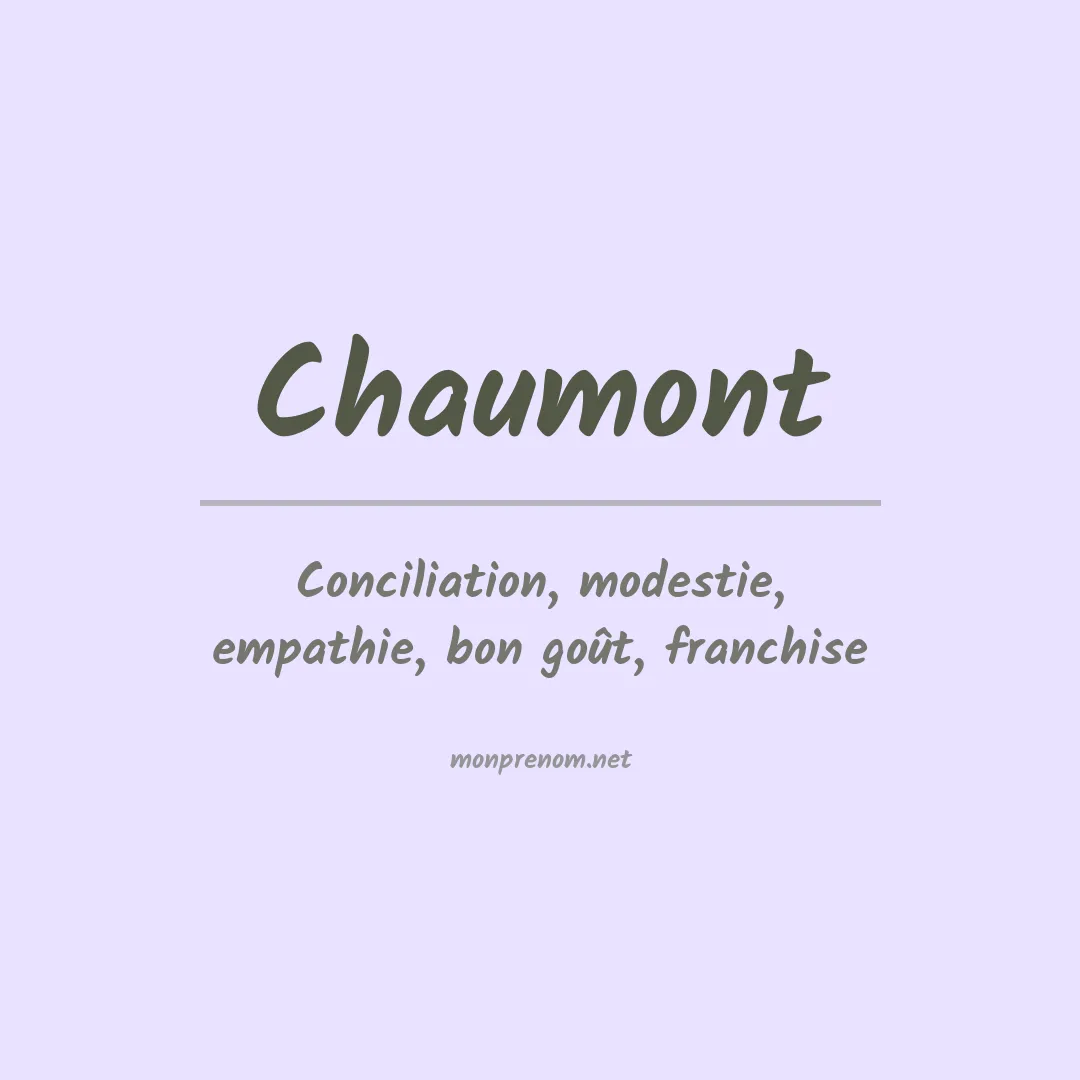 Signification du Prénom Chaumont