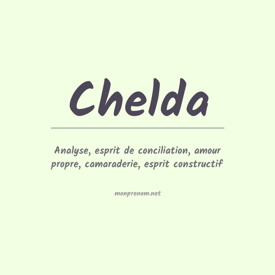 Signification du Prénom Chelda