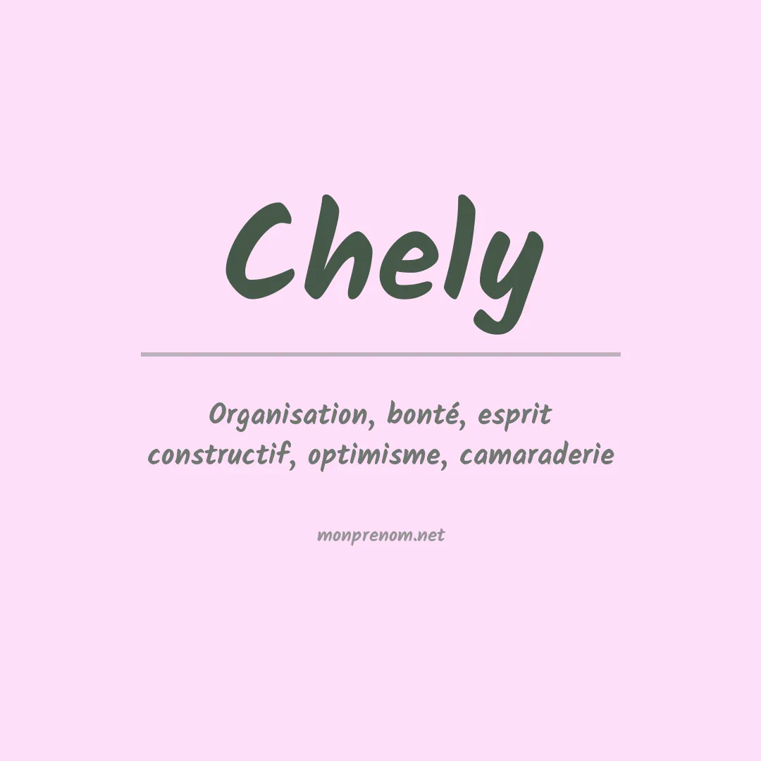 Signification du Prénom Chely