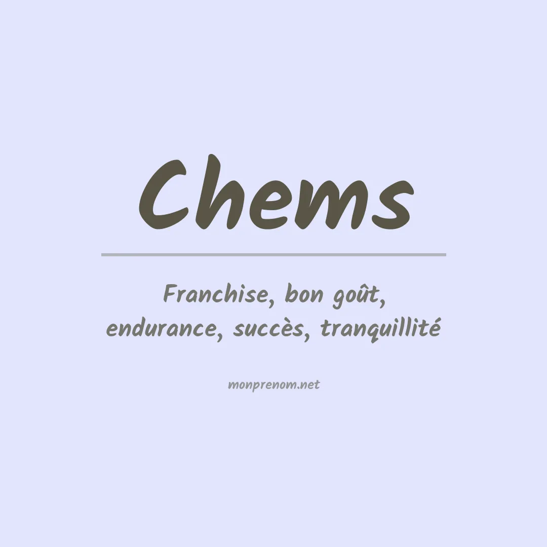 Signification du Prénom Chems Signification du Prénom Chems