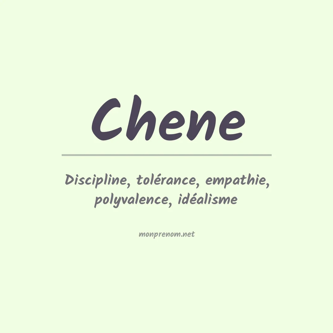 Signification du Prénom Chene