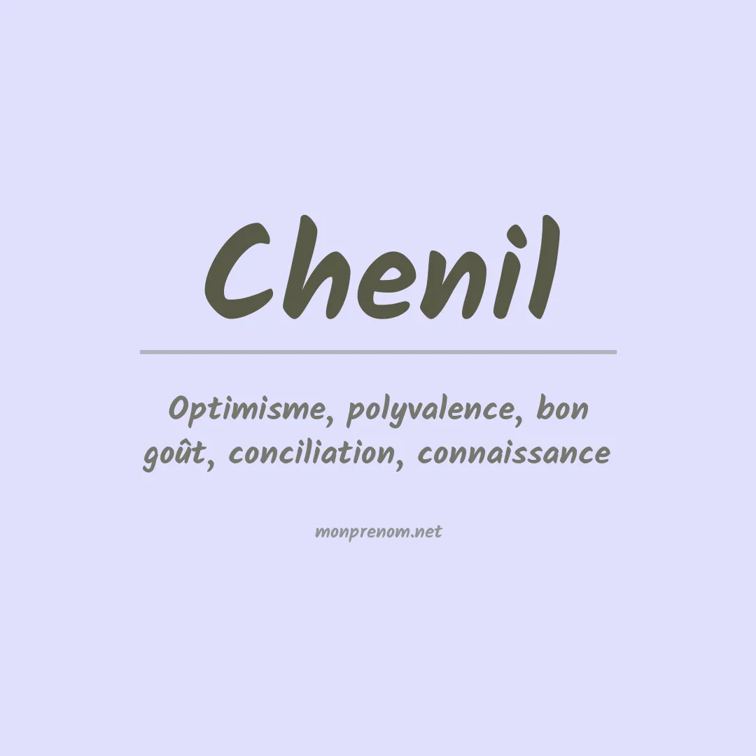 Signification du Prénom Chenil