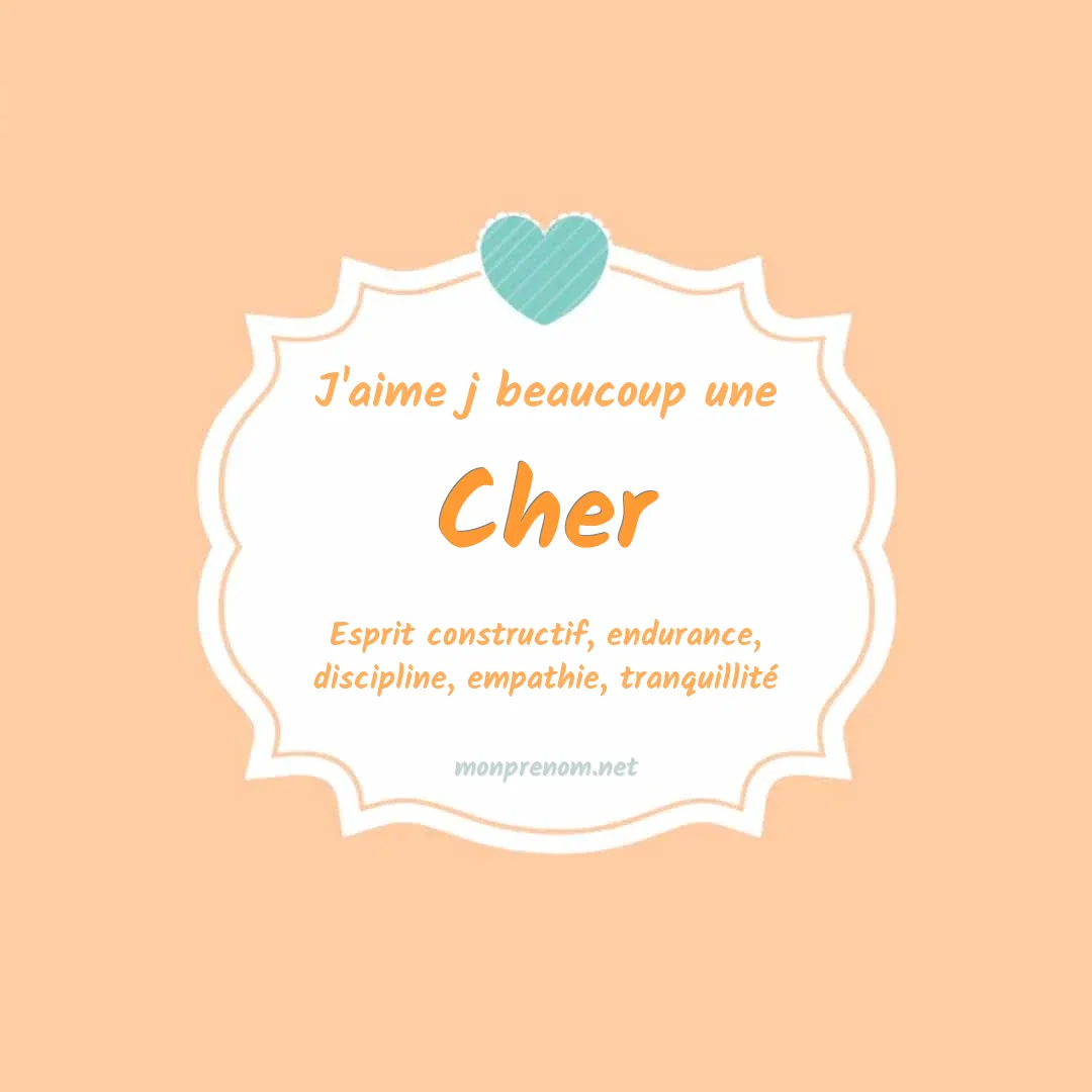 j'aime beaucoup Cher