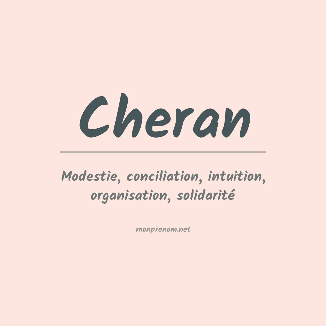 Signification du Prénom Cheran Signification du Prénom Cheran