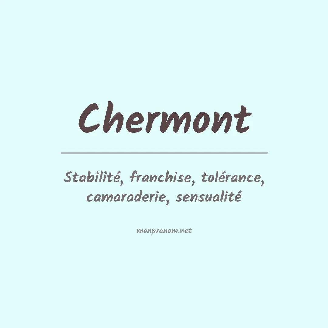 Signification du Prénom Chermont
