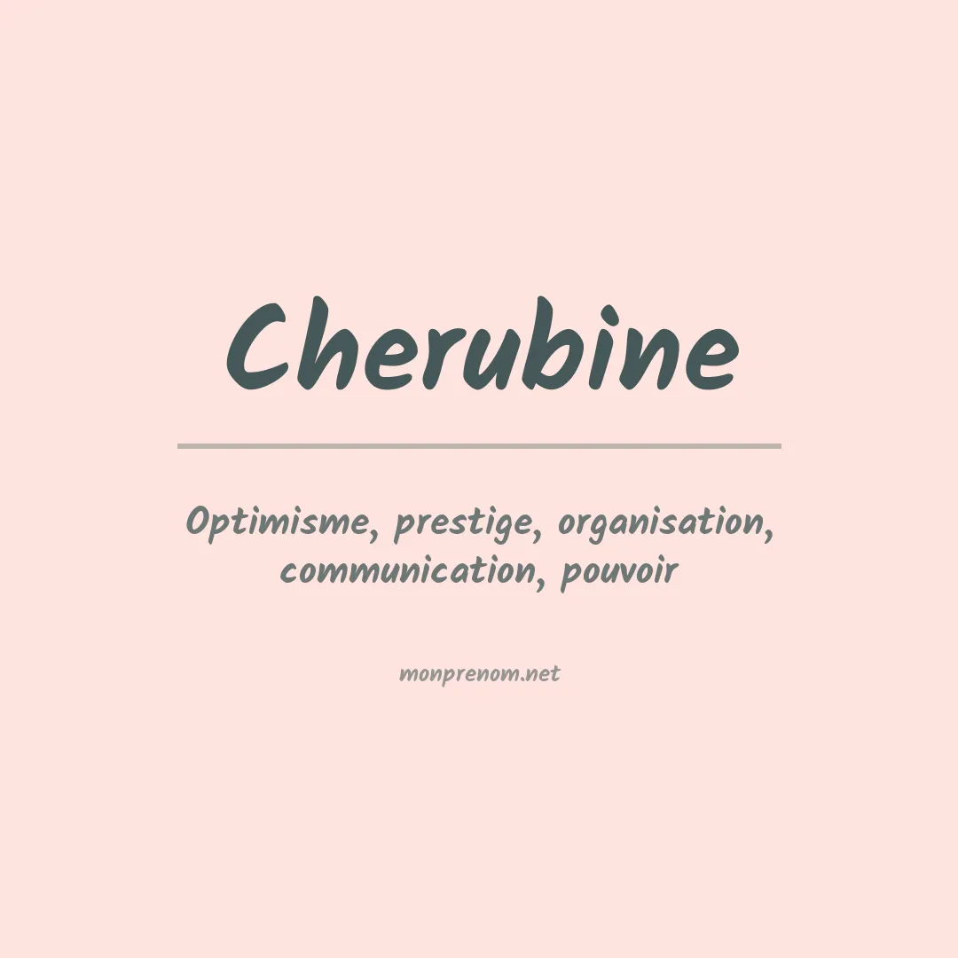 Signification du Prénom Cherubine Signification du Prénom Cherubine