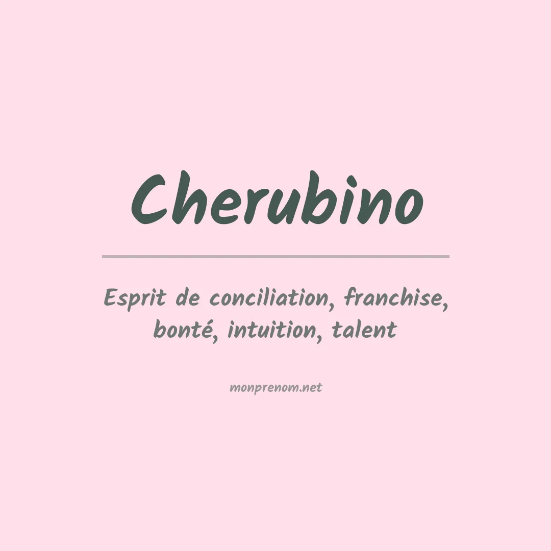 Signification du Prénom Cherubino Signification du Prénom Cherubino