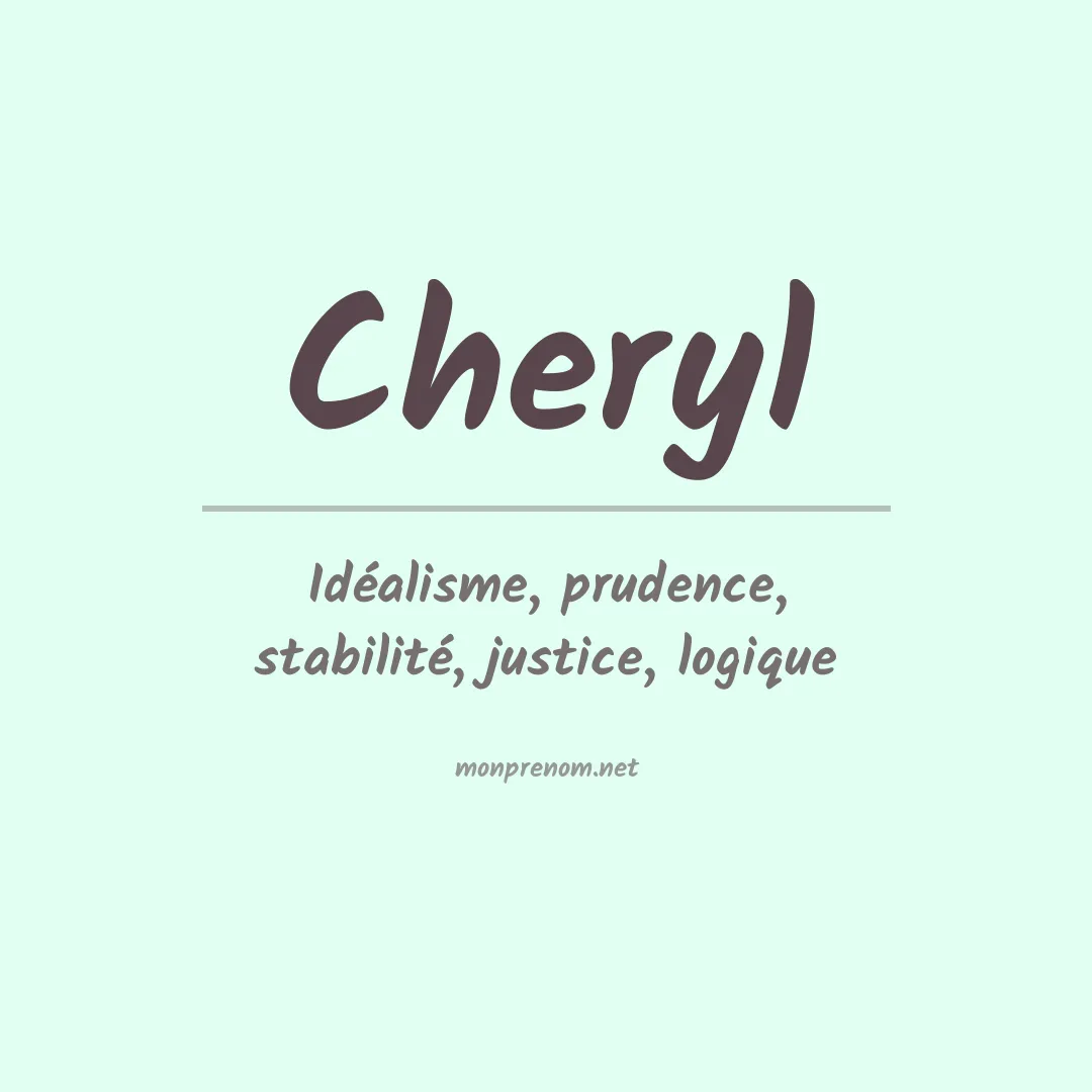 Signification du Prénom Cheryl