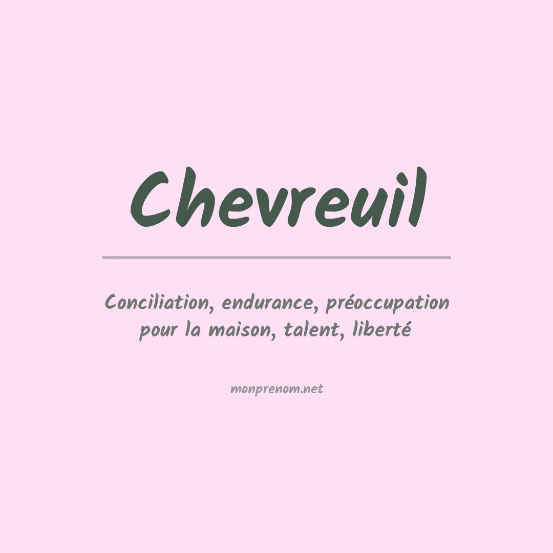 Signification du Prénom Chevreuil Signification du Prénom Chevreuil
