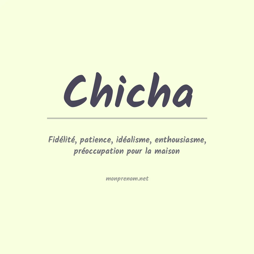 Signification du Prénom Chicha Signification du Prénom Chicha