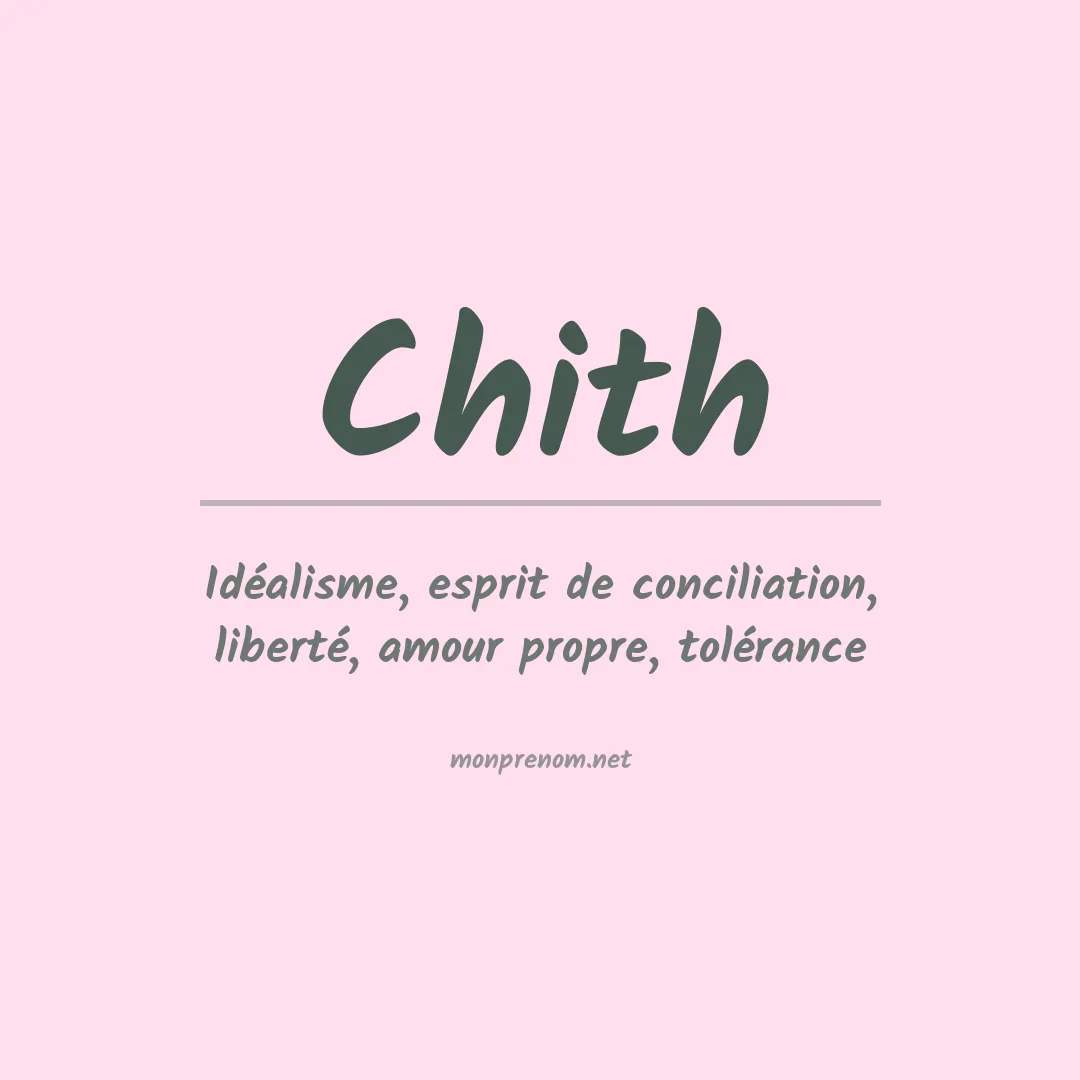 Signification du Prénom Chith Signification du Prénom Chith
