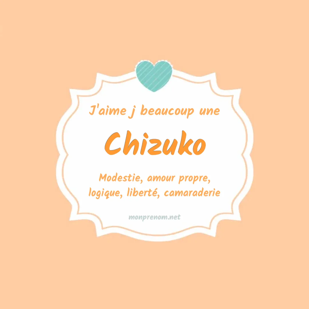 j'aime beaucoup Chizuko