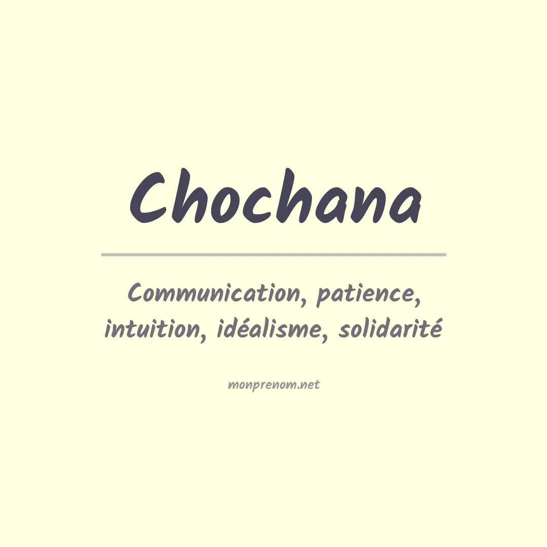 Signification du Prénom Chochana Signification du Prénom Chochana