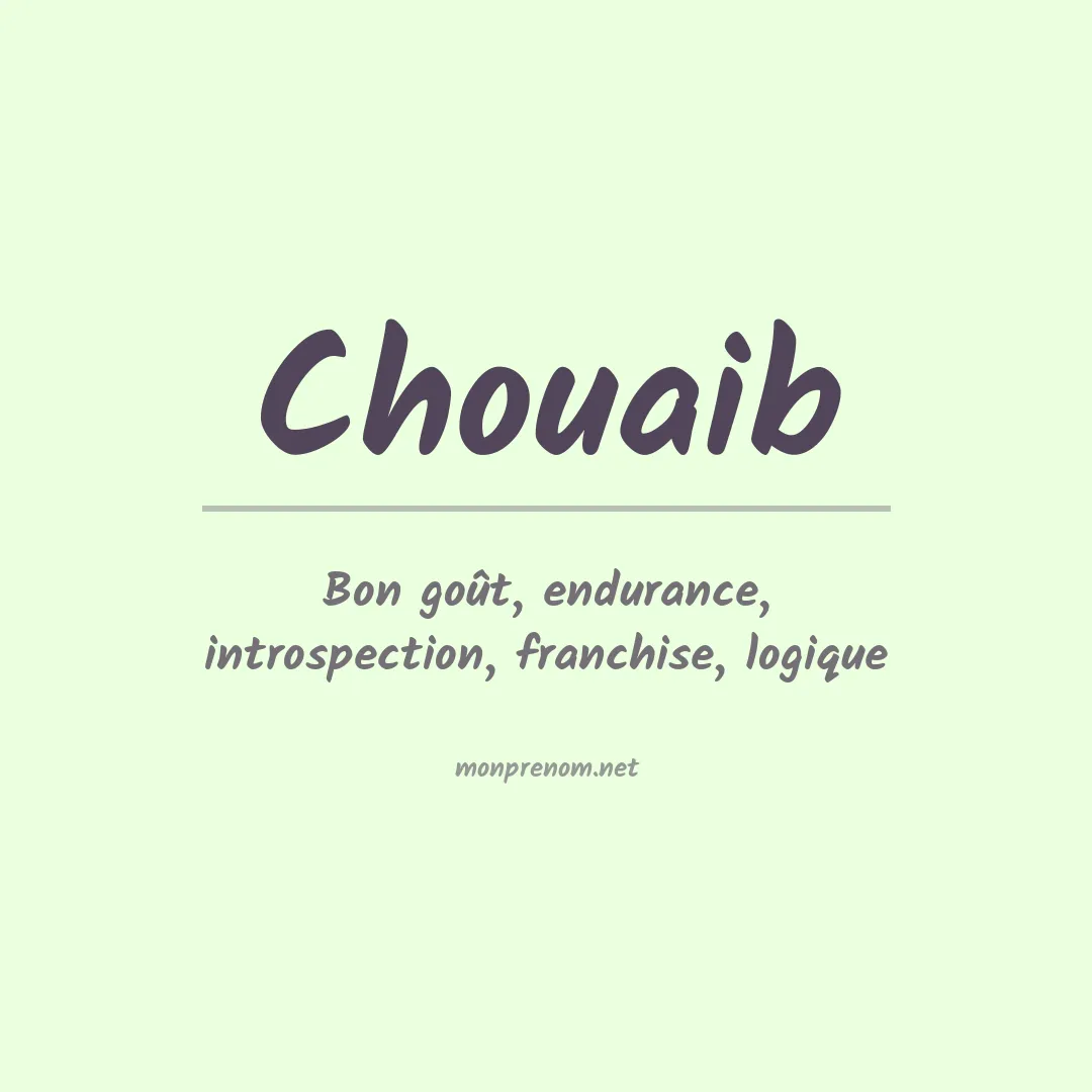 Signification du Prénom Chouaib Signification du Prénom Chouaib