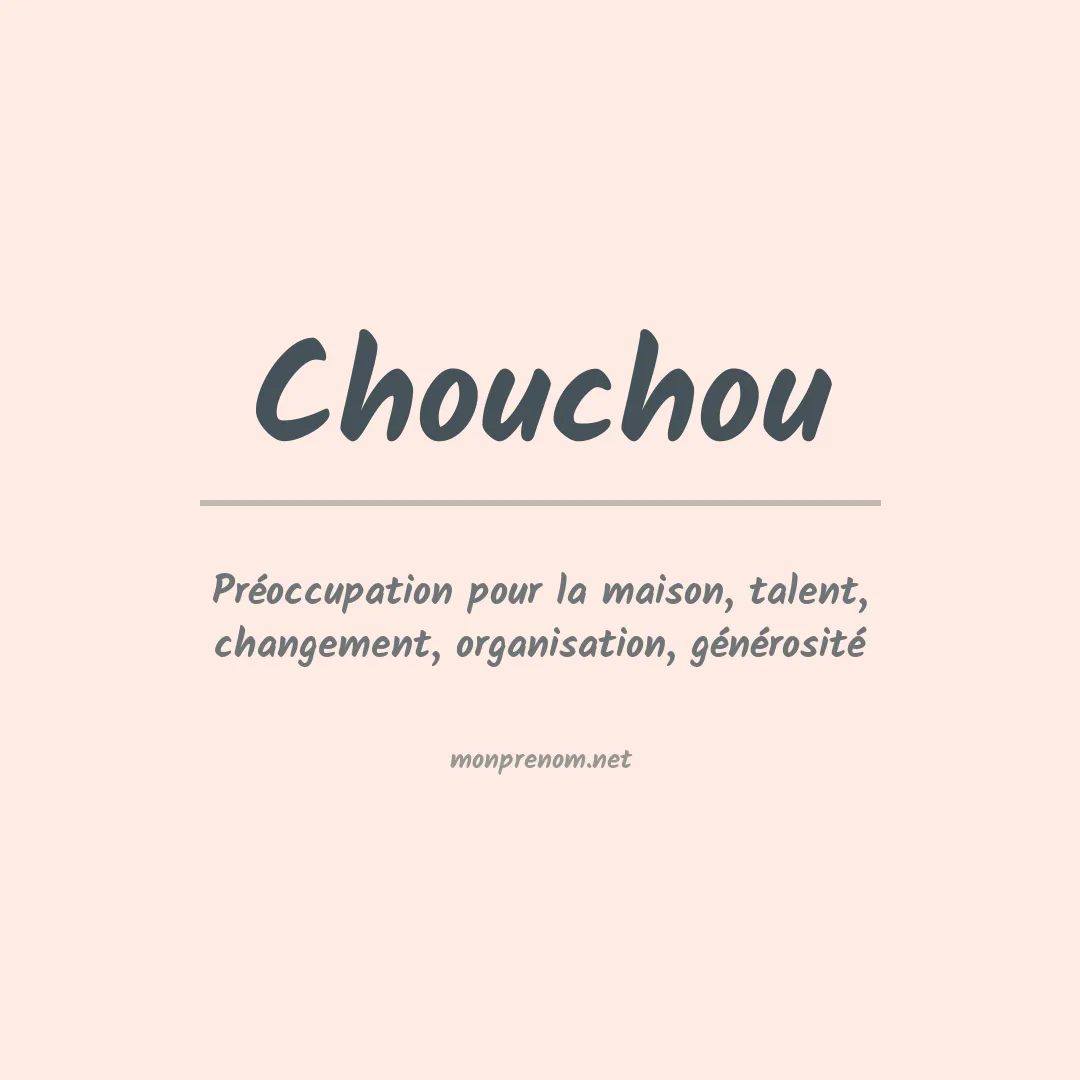 Signification du Prénom Chouchou Signification du Prénom Chouchou