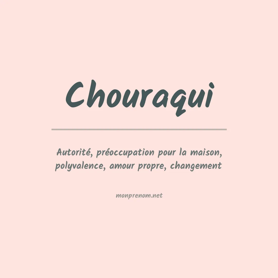 Signification du Prénom Chouraqui Signification du Prénom Chouraqui