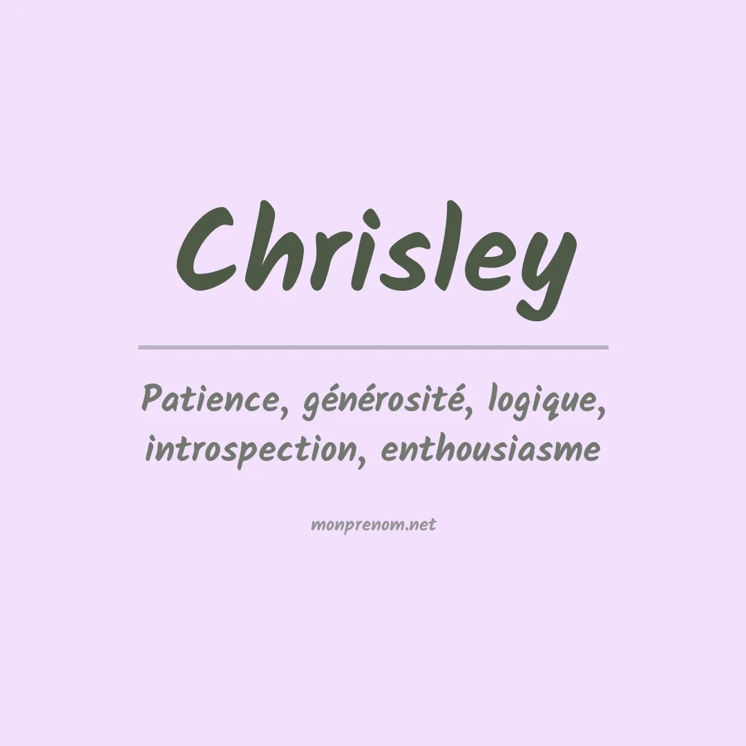 Signification du Prénom Chrisley