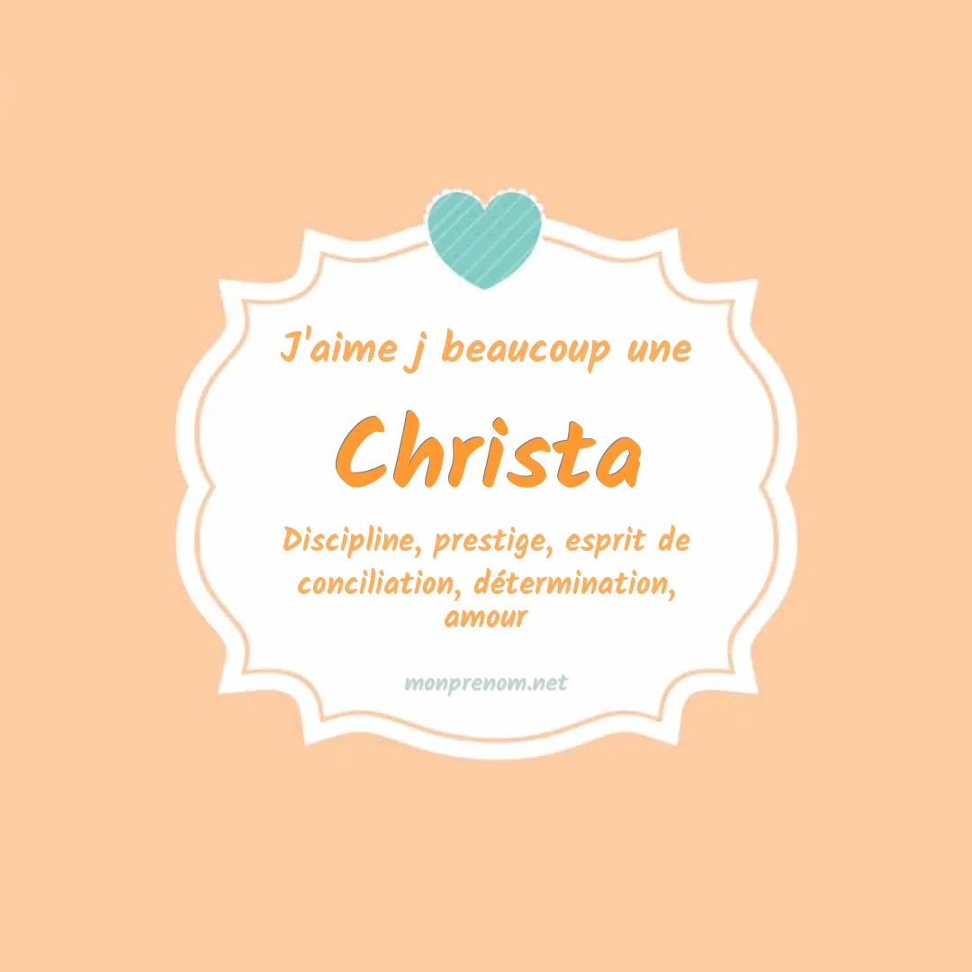 j'aime beaucoup Christa