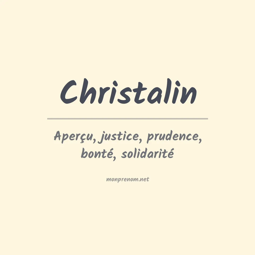 Signification du Prénom Christalin Signification du Prénom Christalin