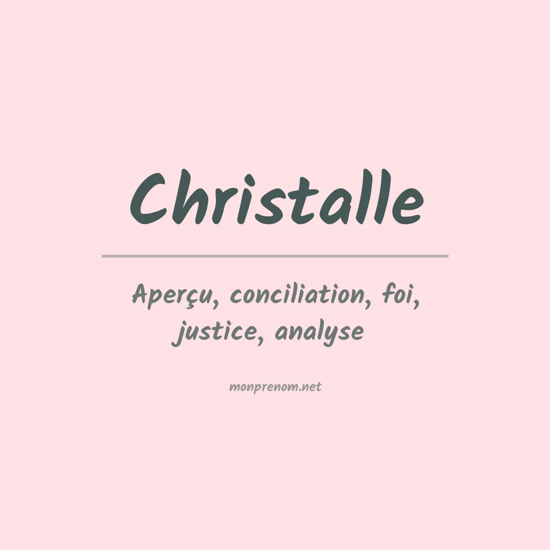 Signification du Prénom Christalle Signification du Prénom Christalle