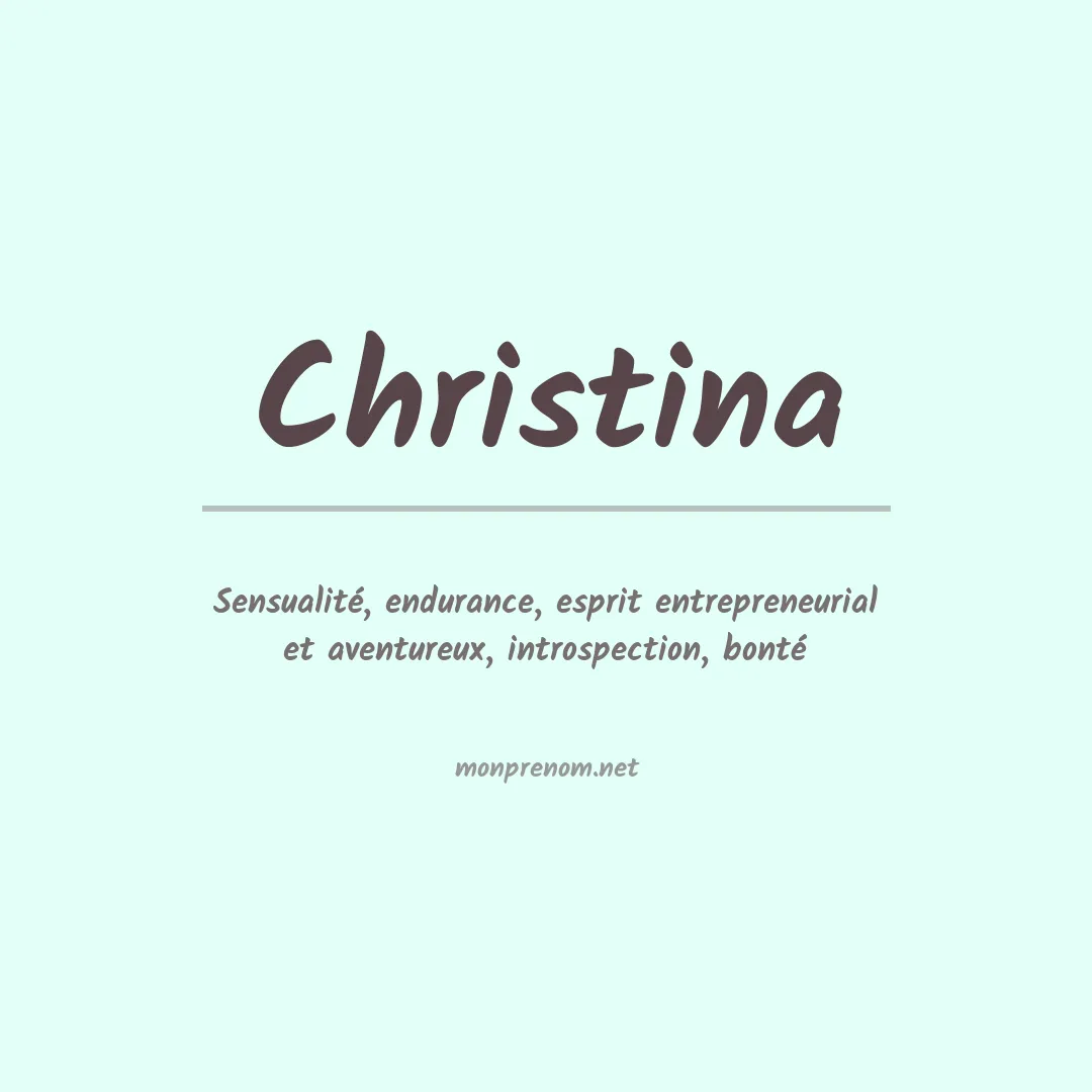 Signification du Prénom Christina