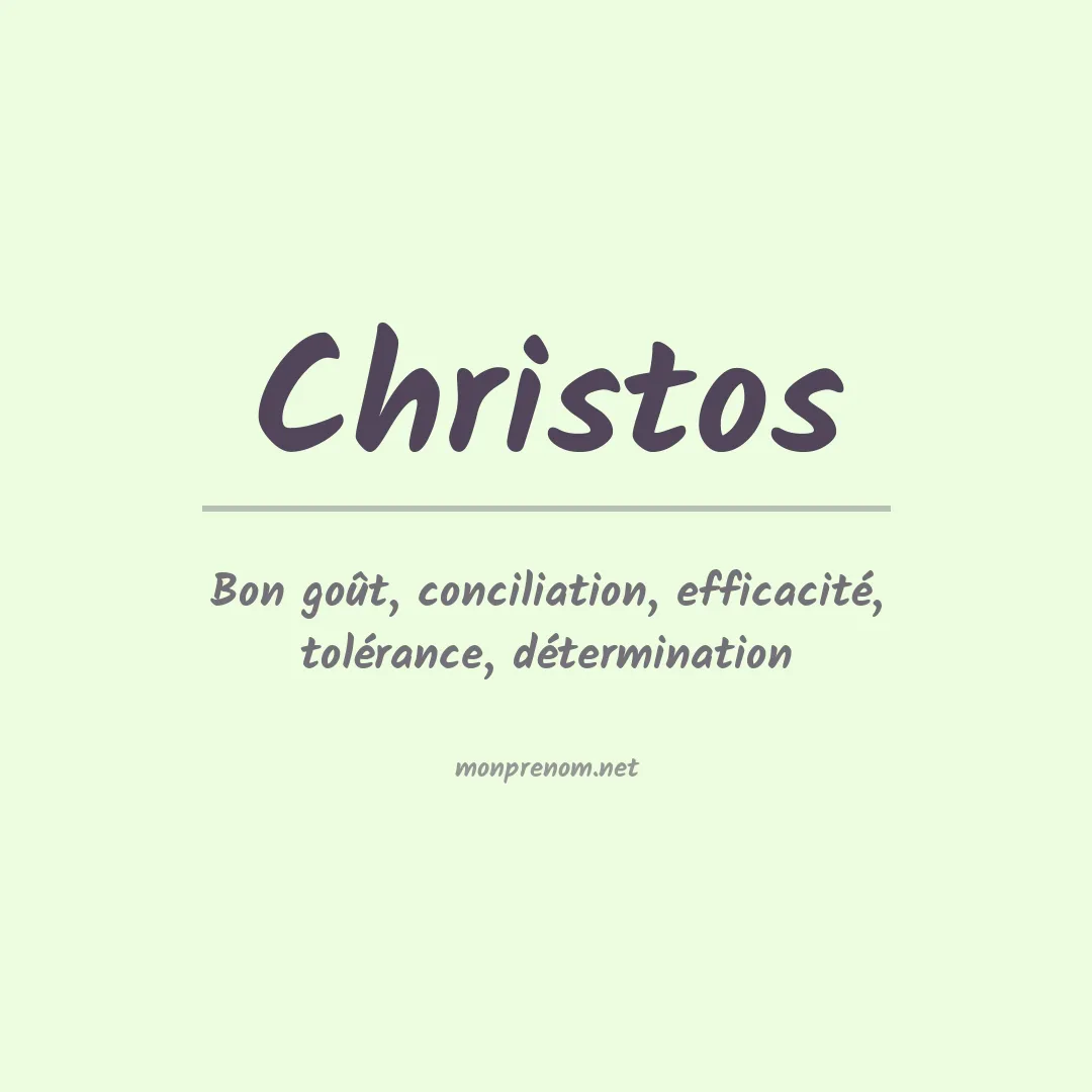 Signification du Prénom Christos