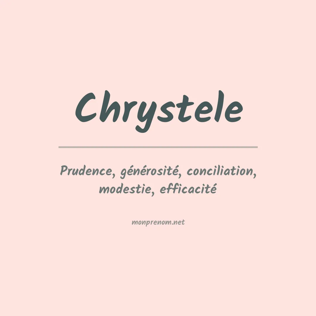 Signification du Prénom Chrystele Signification du Prénom Chrystele
