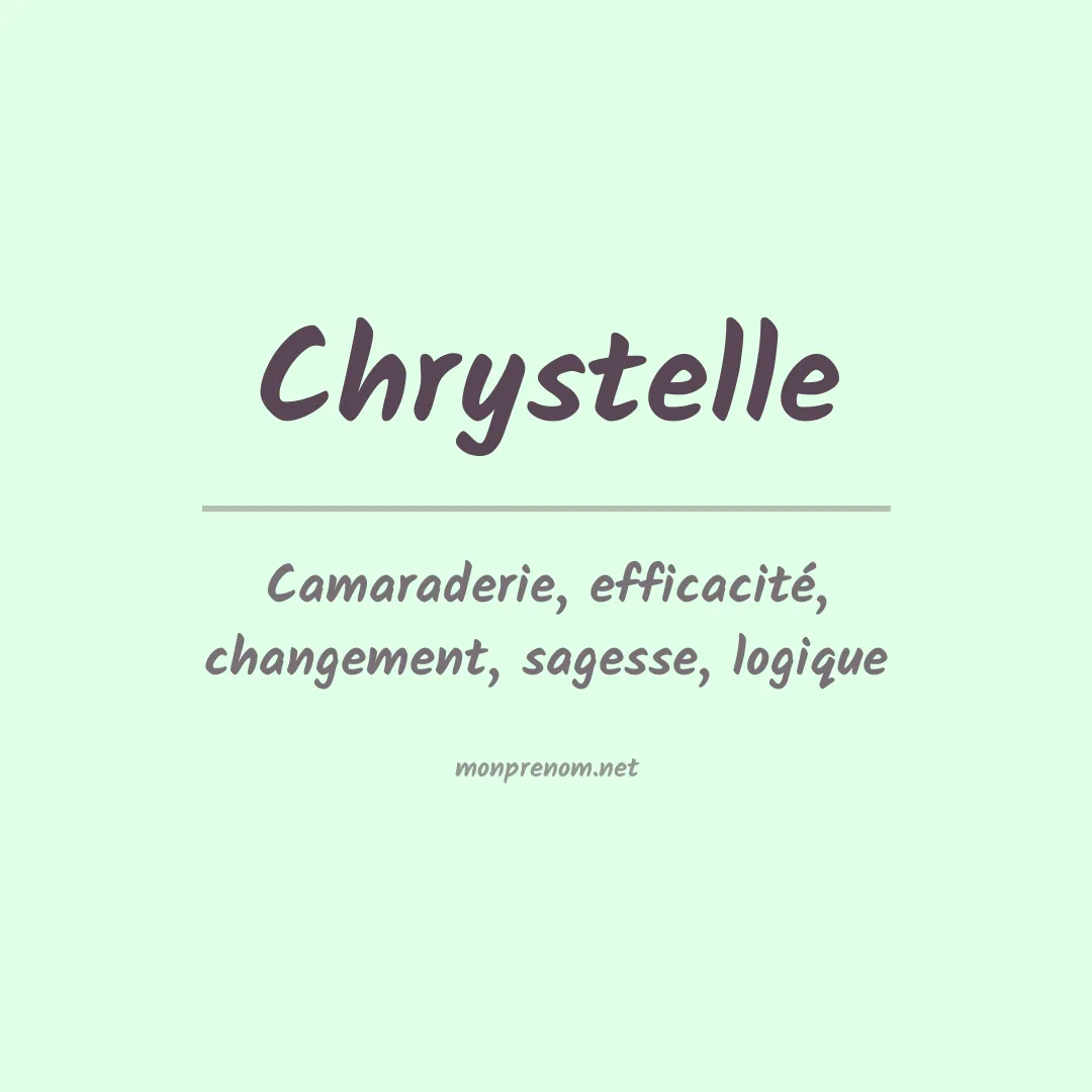 Signification du Prénom Chrystelle